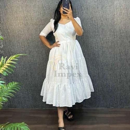 White Casual Wear One Piece Dress