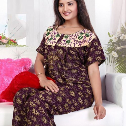 Women Printed Night Gown