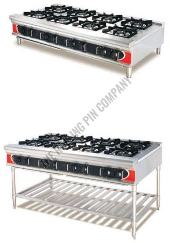 Commercial Stainless Steel 8 Burner Gas Stove