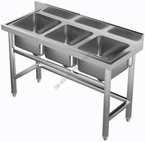 Stainless Steel Three Bowl Kitchen Sink