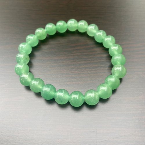 Green Aventurine Polished Beaded Stretch Bracelet