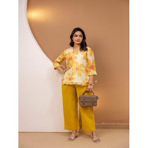 Genda Gul Mul Chanderi Co-Ord Set