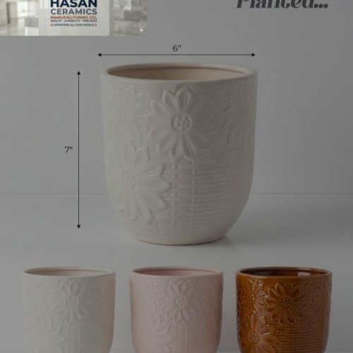Round Ceramic Plant Pot