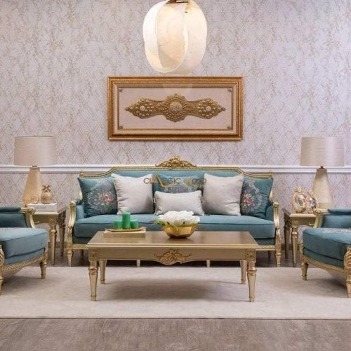 Imperial Aura Sagwan Wood Luxury Sofa Set