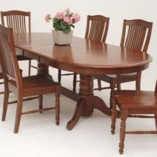 Sagwan Wood 6 Seater Dining Table Set