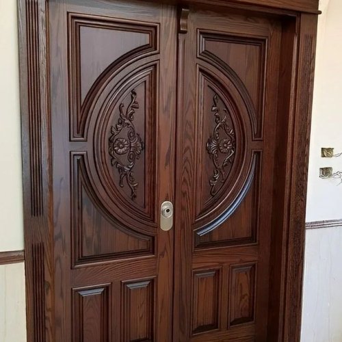 Sagwan Wood Carved Double Main Door