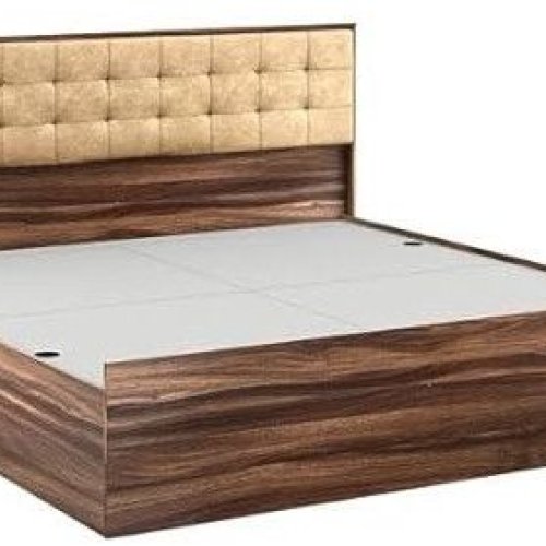 Sagwan Wood Upholstered Double Bed