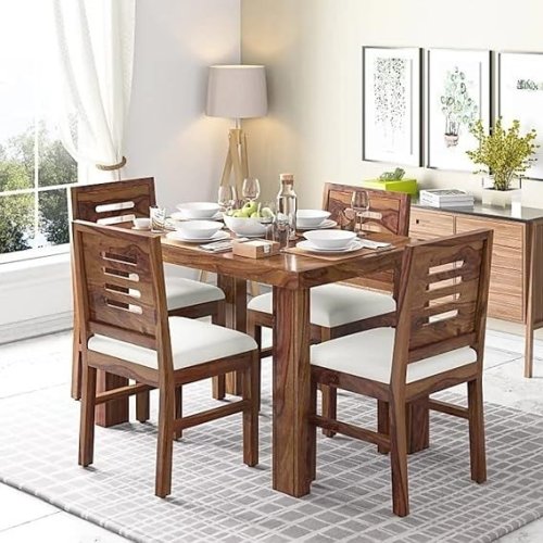 Urban Crafted Sagwan Wood 4 Seater Dining Set