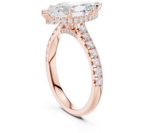 0.67 Carat Marquise Cut Lab Grown Diamond Ring