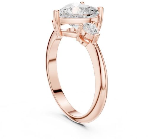 14K Rose Gold 3.00 CT Heart Cut Diamond Ring