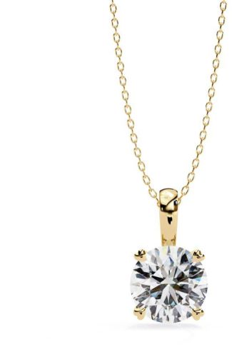 14K Solid Gold 1.00 Carat Lab Grown Diamond Pendent