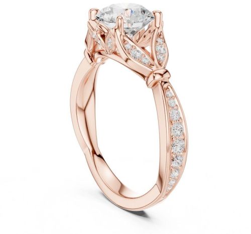 14K Solid Gold 1.50 Carat Round Cut Lab Grown Diamond Ring