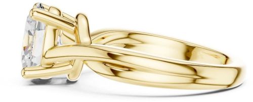 14k Solid Gold Oval Cut Diamond Ring