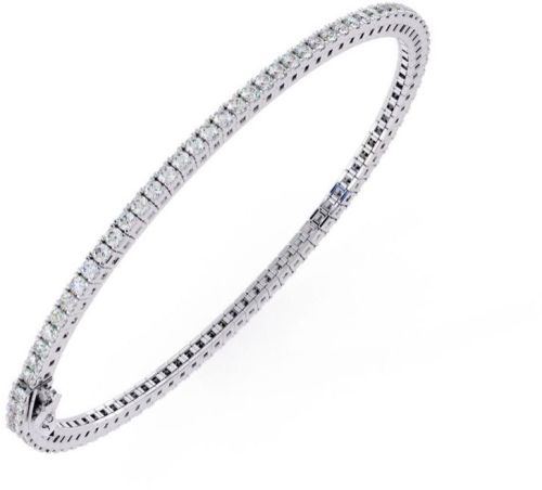 14K Solid Gold 3.96 Carat Lab Grown Diamond Bracelet