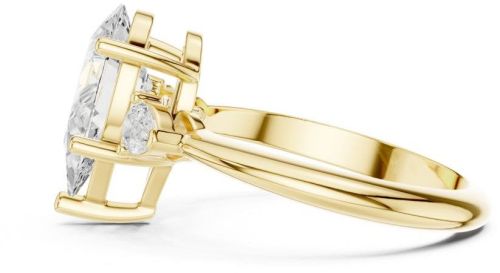 14K Yellow Gold 3.00 Carat Pear Cut Diamond Ring