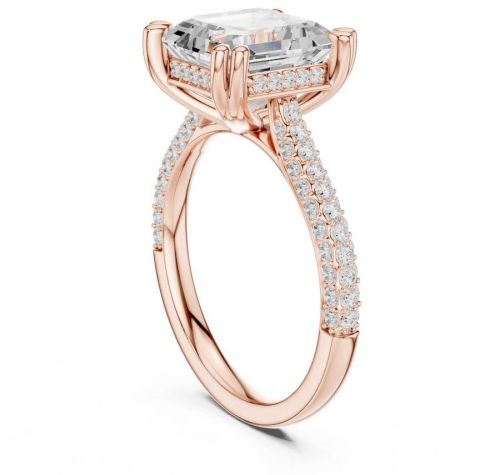 4.00 Carat Asscher Cut Lab Grown Diamond Ring