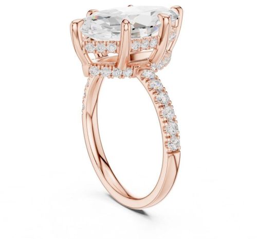4.00 Carat Marquise Cut Lab Grown Diamond Ring