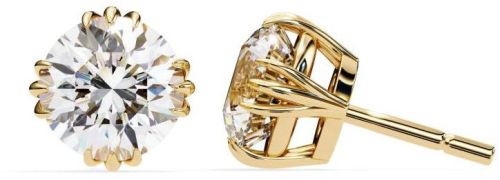 IGI Certified 2.00 CT Round Cut Diamond Earring