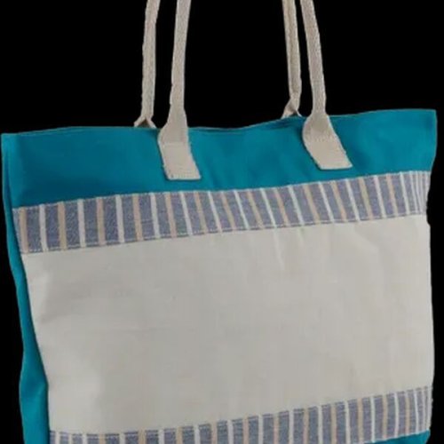 Blue Canvas Shopping Bag