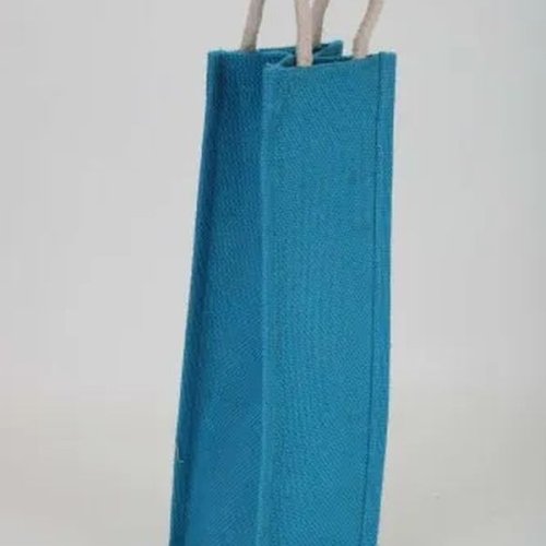 Blue Jute Wine Bottle Bag