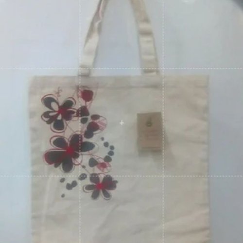 Flower Printed Cotton Shopping Bag