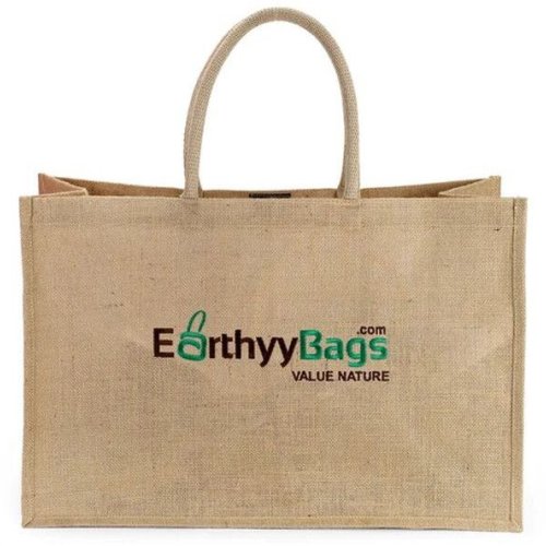 Logo Printed Jute Carry Bag