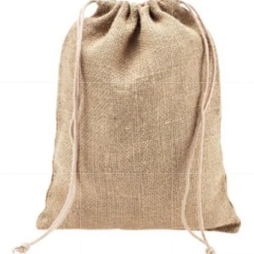 Natural Jute Drawstring Bag