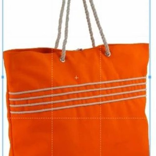 Orange Canvas Shopping Bag
