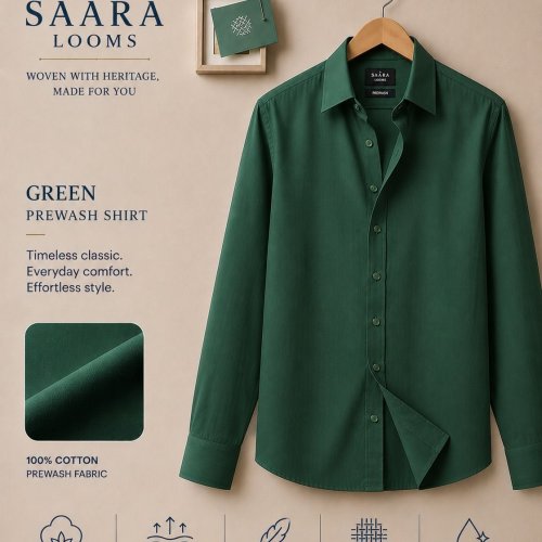 Mens Plain Green Shirt