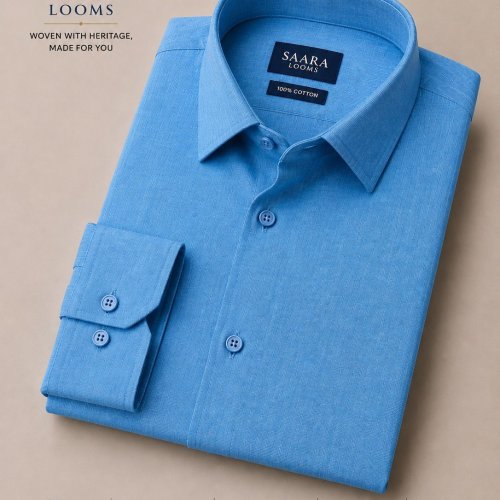 Mens Plain Royal Blue Shirt