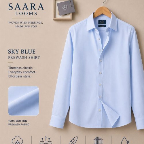 Mens Plain Sky Blue Shirt