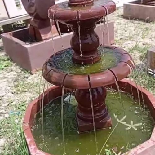 Red Sandstone Water Fountain
