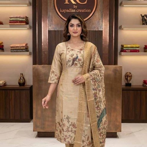 Heavy Embroidery Cotton Suit Set