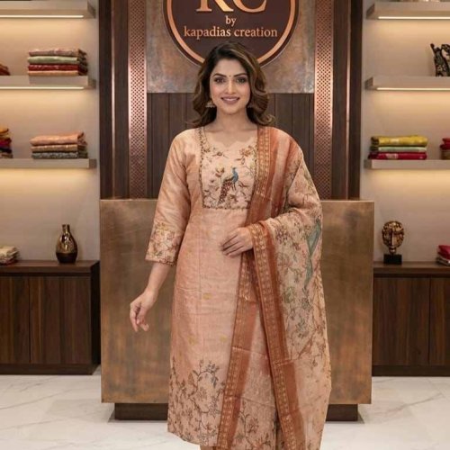 Premium Cotton Embroidered Suit Set