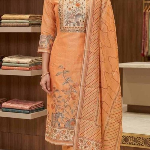 Wild Bloom Straight Kurta Trouser Suit Set