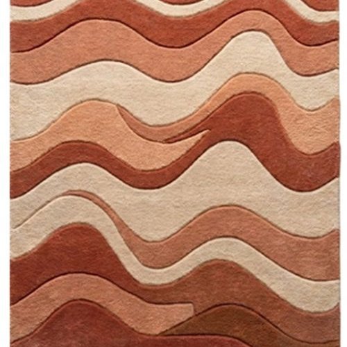 Modern Wave Hand Tufted Wool Living Room Rug