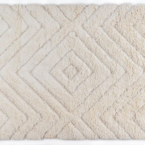 5x8 Feet Ivory Handmade Shaggy Rugs