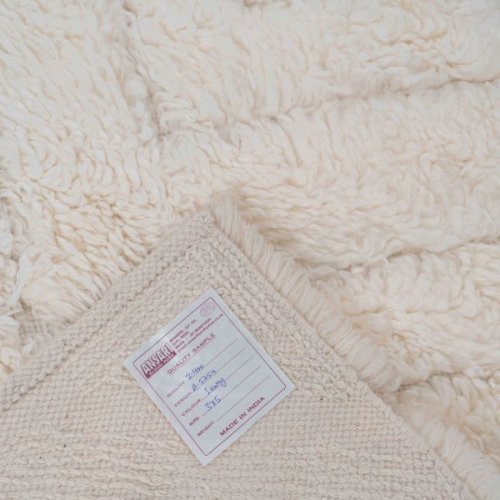 90x150 Inch Ivory Handmade Shaggy Rugs