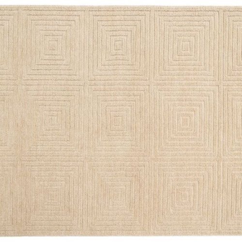Beige Hand Woven Wool Rugs