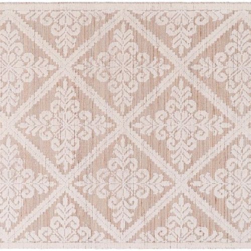 Floral Pattern Jute Wool Rug