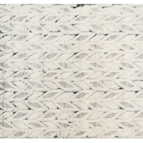 Ivory Dark Brown Hand Knotted Rugs