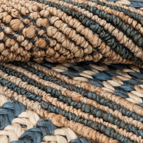 Navy Blue Hand Woven Natural Jute Rugs