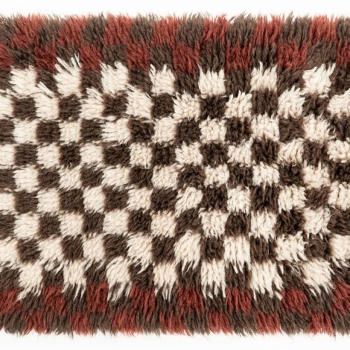 Rust Brown Handmade Shaggy Rugs