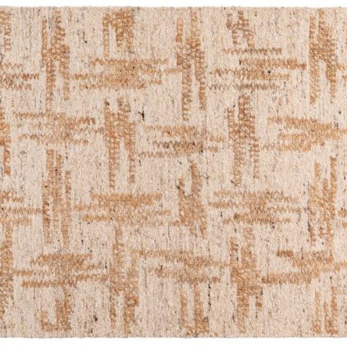 Rustic Brown Jute Wool Rug