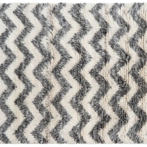 Wave Pattern Ivory Hand Knotted Rugs