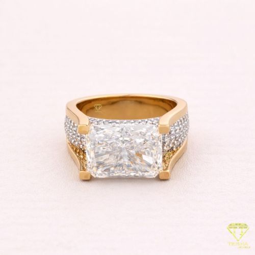 925 Sterling Silver Moissanite Diamond Polished Band Anniversary Ring
