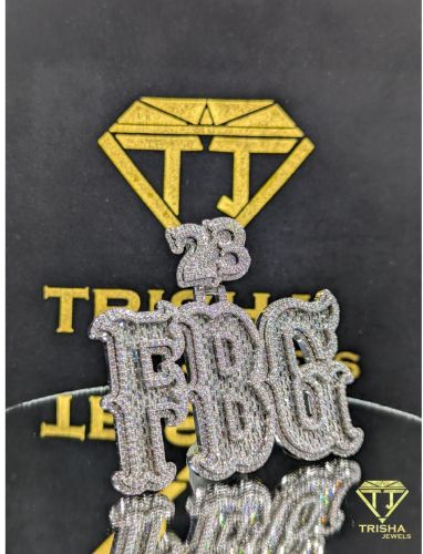 925 Sterling Silver VVS Moissanite Diamond Hip Hop Statement Jewelry Pendant