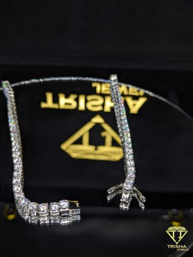 925 Sterling Silver Hip Hop Moissanite Diamond Iced Out Tennis Chain