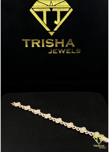925 Sterling Silver VVS Moissanite Diamond Hip Hop Style Luxury Cuban Bracelet