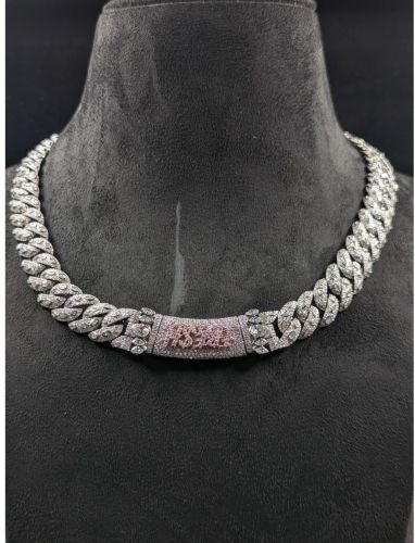 Luxury Hip Hop Moissanite Diamond Cuban Link Chain